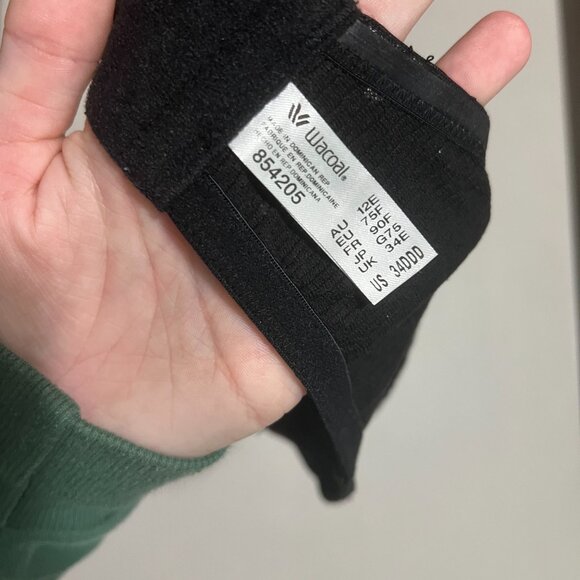 Wacoal HALO LACE Strapless Bra 34ddd black without straps - Picture 2 of 3